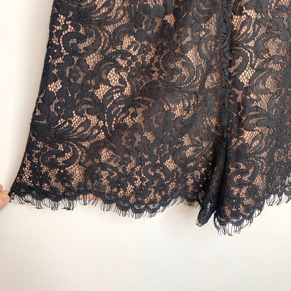 STYLESTALKER x Revolve Black Lace Plunge Romper with Pockets Sz S - Picture 7 of 12